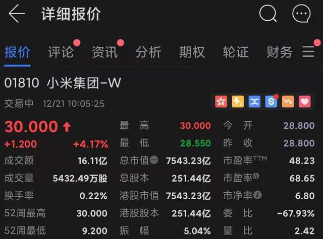 小米集团在香港短期停牌的原因可能是增发了10亿股